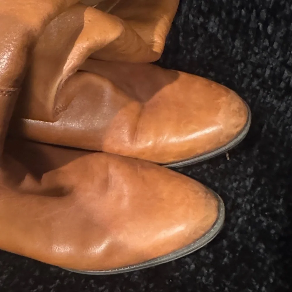 Sam Edelman Cognac Leather Over the Knee Boots